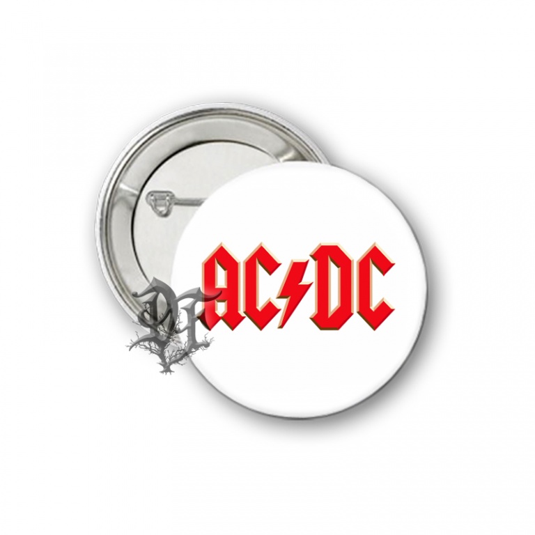 Значок AC/DC белый