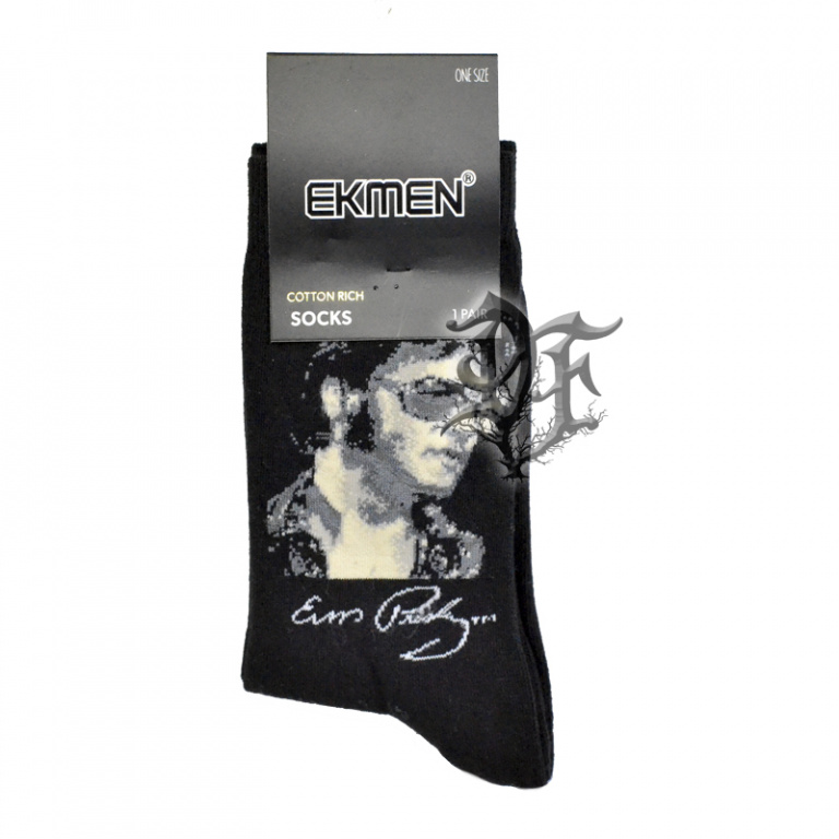 картинка Носки черные с Elvis Presley в очках от магазина Darkforest